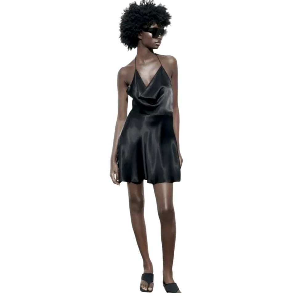 Zara Satin Effect Mini Dress